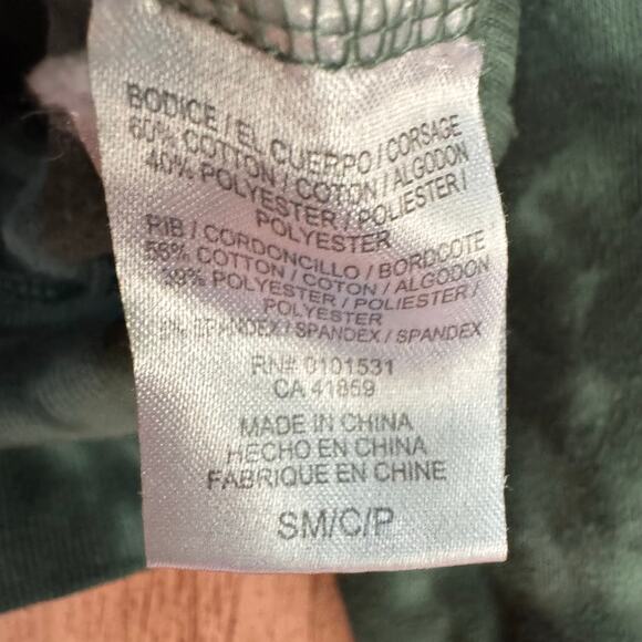 Keith Haring Green Tie Dye Cropped Sweatshirt Small Graphic Streetwear Casual - Picture 7 of 9